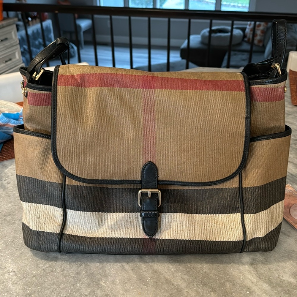 Burberry Canvas Diaper Bag